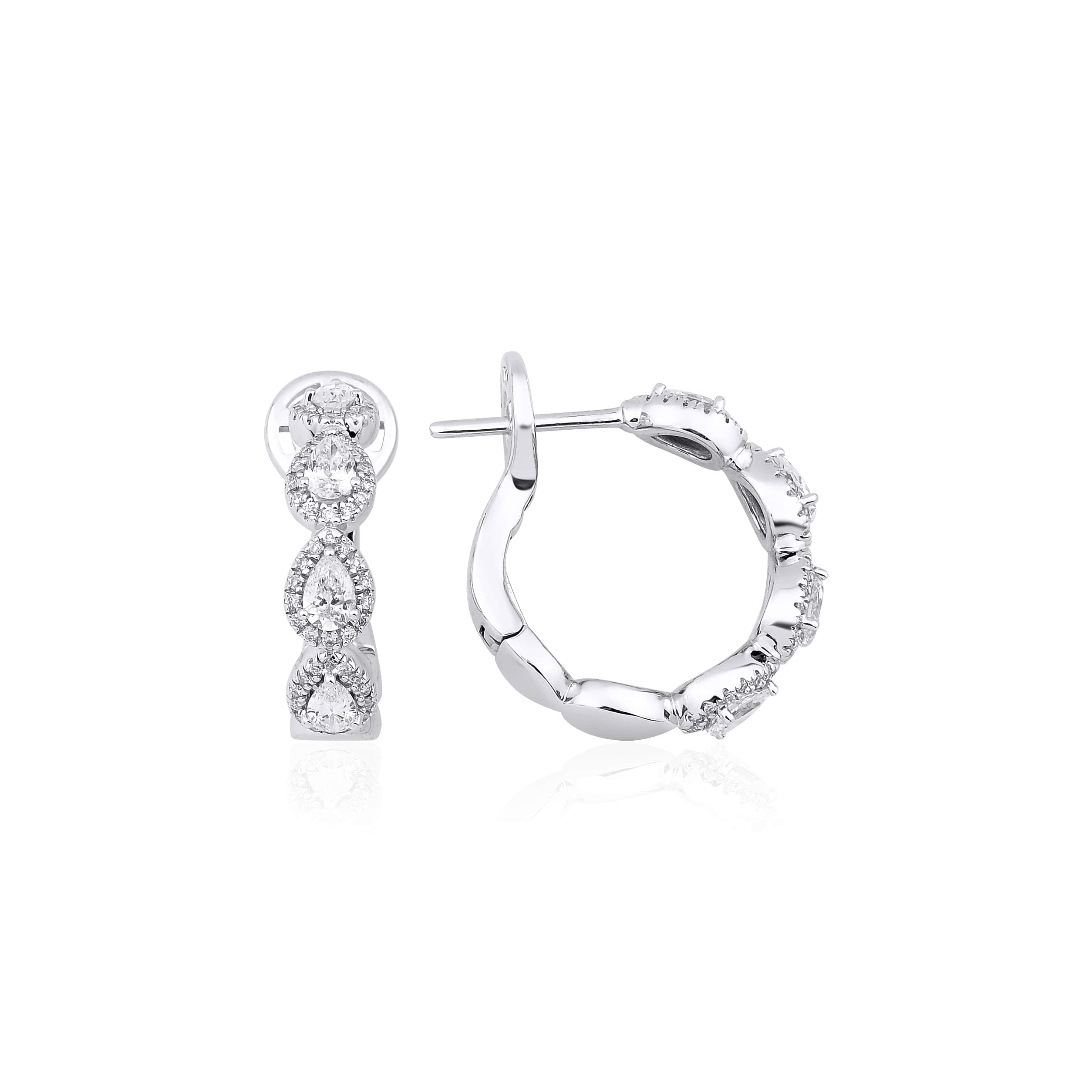 Damla Pırlanta Halka Küpe