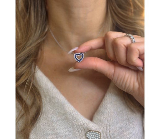 Amour Safir & Pırlanta Kolye