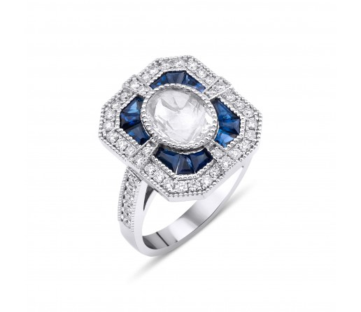 Art Deco Safir & Pırlanta Yüzük