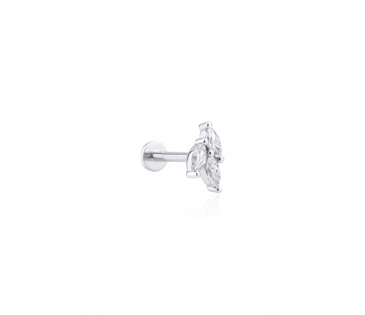 Üçlü Markiz Pırlanta Piercing