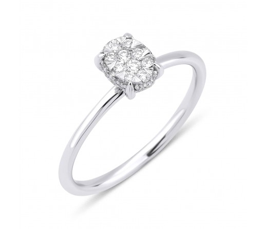 Coronet Oval Pırlanta Yüzük