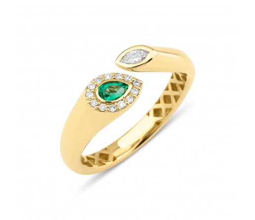 Velora Zümrüt & Pırlanta Yüzük