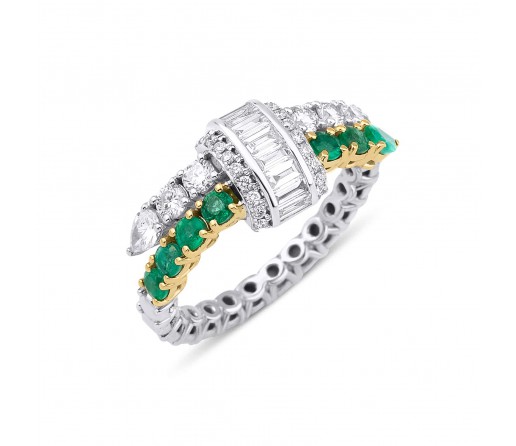 Amaretto Zümrüt & Pırlanta Yüzük